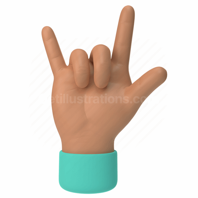 emoticon, emoji, sticker, gesture, rock, hand, medium